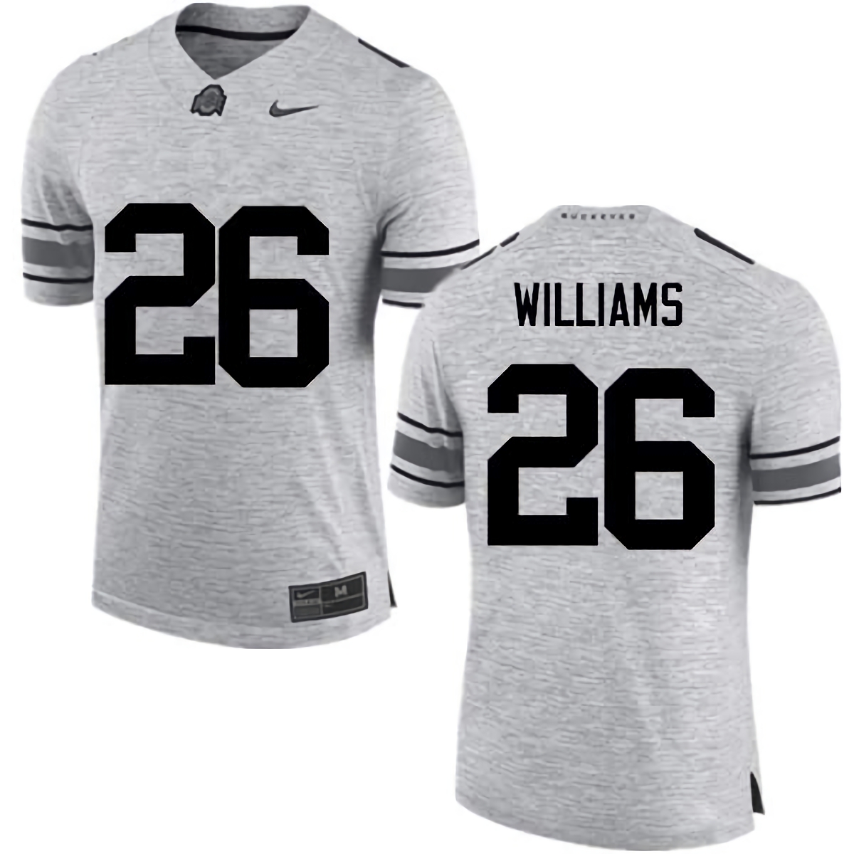 Antonio Williams Ohio State Buckeyes Men's NCAA #26 Nike Gray College Stitched Football Jersey AKJ6756SR